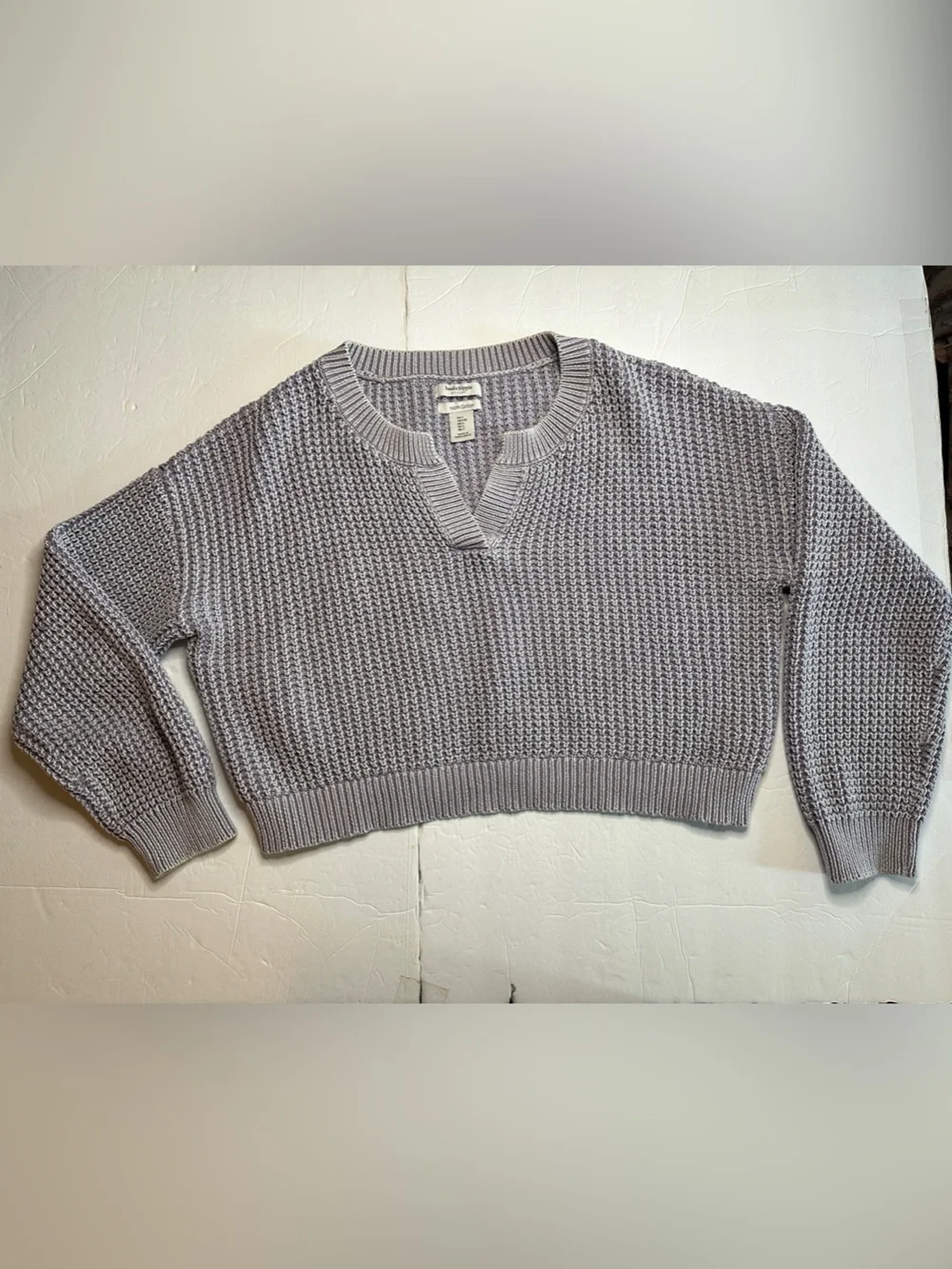 Haute Hippie Cropped Heavy Knit Sweater Oversized Large